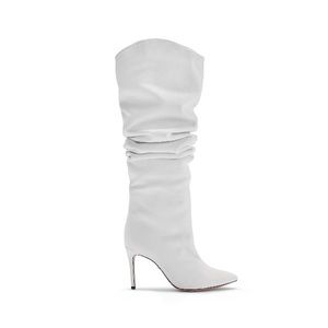 Schutz Anamaria Over the Knee Boot White Leather